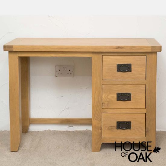 Tuscany Oak Single Pedestal Dressing Table