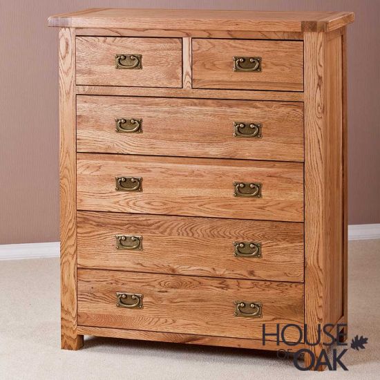 Windsor Oak 2 Over 4 Chest Of Drawers