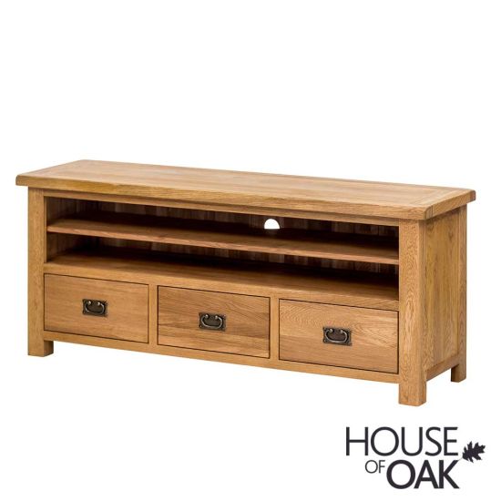 Windsor Oak Large TV Cabinet With Drawers