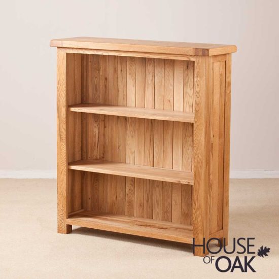 Windsor Oak Small Wide Bookcase