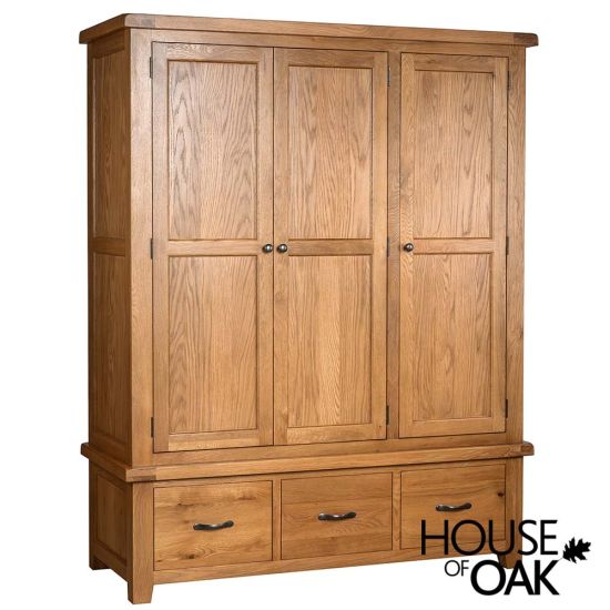 Canterbury Triple Wardrobe With Drawers 