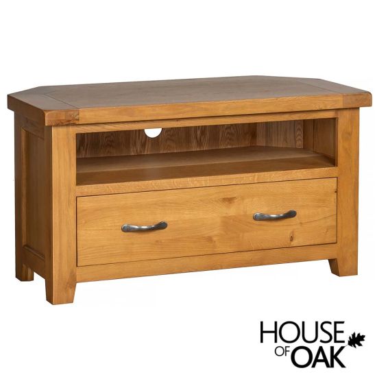 Canterbury Oak Corner TV Cabinet