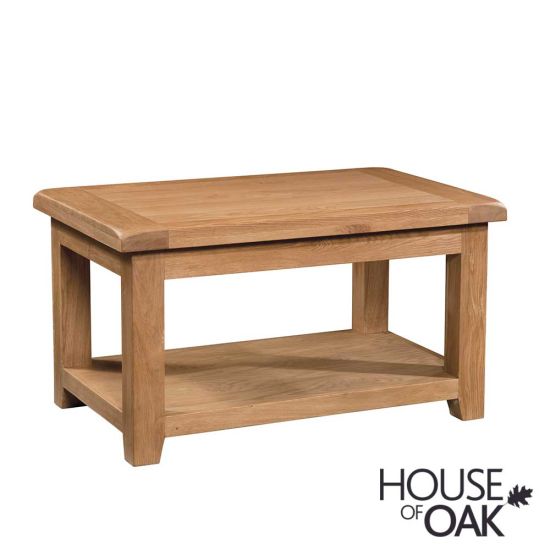 Canterbury Oak Rectangular Coffee Table with Shelf