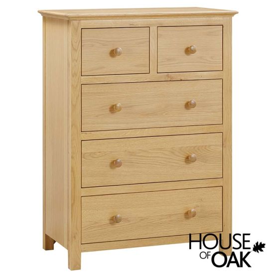 Somerset Oak 2 Over 3 Chest of Drawers