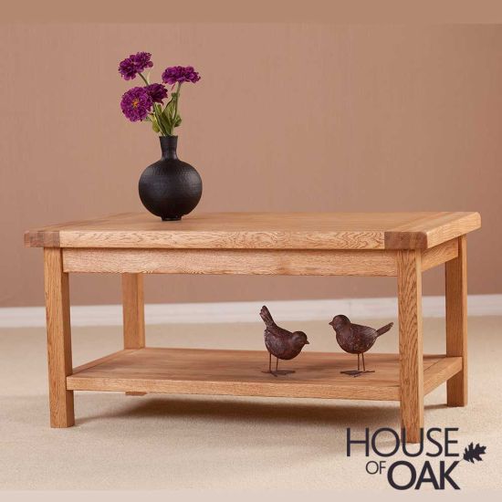 Windsor Oak Coffee Table With Shelf