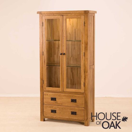 Balmoral Oak Glass Display Cabinet