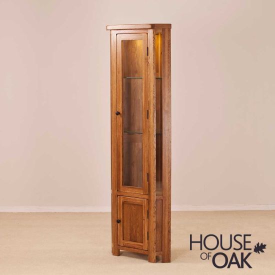 Balmoral Oak Corner Display Cabinet