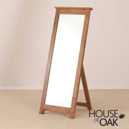 Balmoral Solid Oak Cheval Mirror