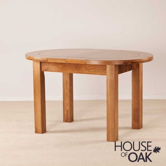 Balmoral Oak 132cm Small D End Extending Dining Table