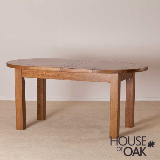 Balmoral Oak 162cm Large D End Extending Dining Table