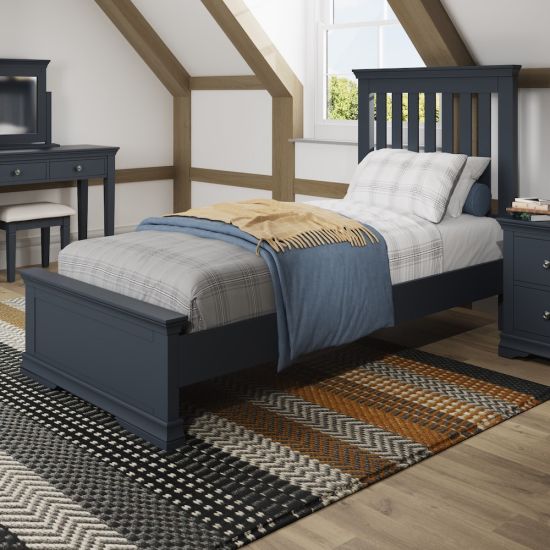 Chantilly Midnight Grey 3FT Single Bed