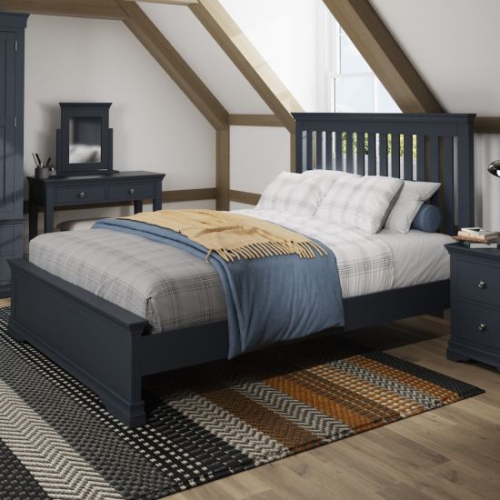 Chantilly Midnight Grey 5FT King Size Bed