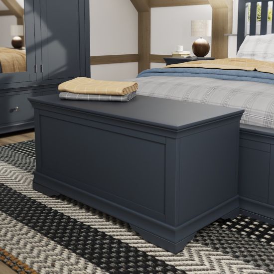 Chantilly Midnight Grey Blanket Box