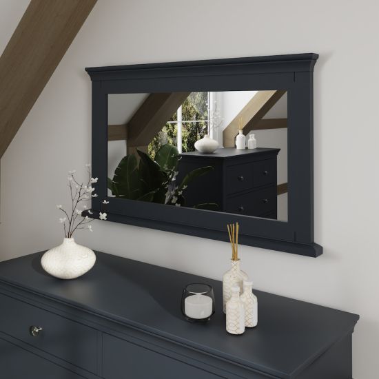 Chantilly Midnight Grey Wall Mirror