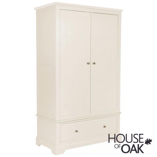 Symphony White Double Wardrobe with Drawer