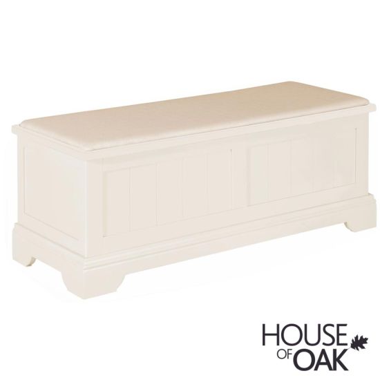 Symphony White Blanket Box