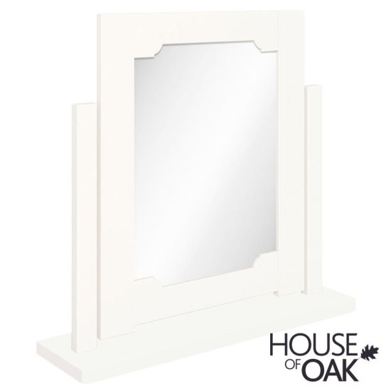 Symphony White Trinket Mirror