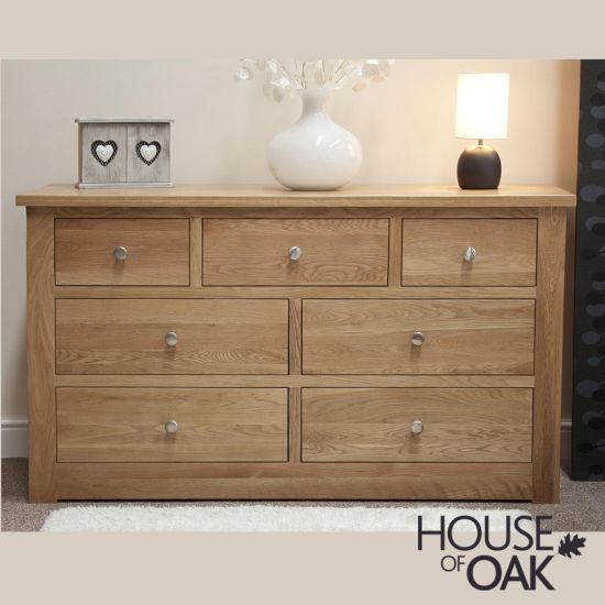 Torino Solid Oak 7 Drawer Chest