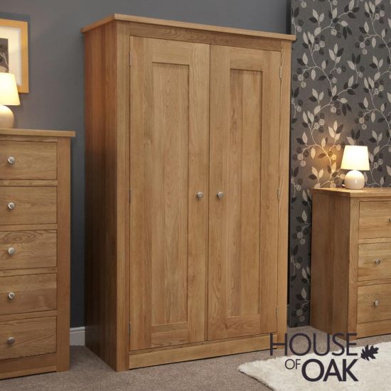 Torino Solid Oak All Hanging Wardrobe