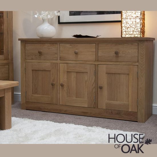 Torino Solid Oak Large Sideboard