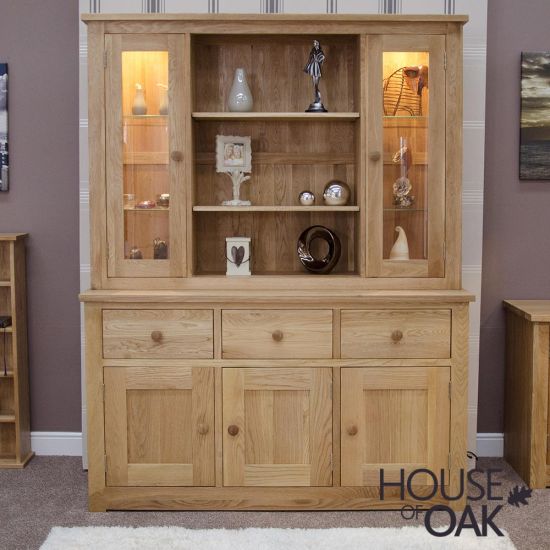 Oak Dressers Welsh Kitchen, Large Solid Wood Dresser