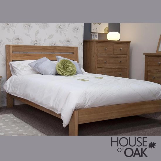 Opus Solid Oak Slatted 4FT 6" Double Bed