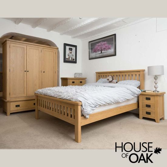 Tuscany Oak 5FT King Size Bed
