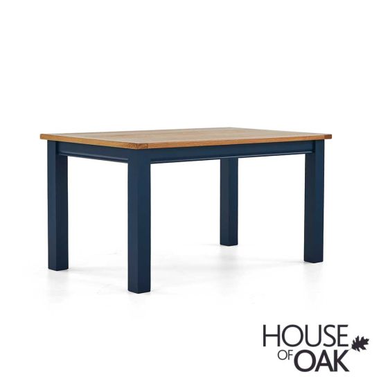 Wentworth Oak 150cm Dining Table in Navy Blue