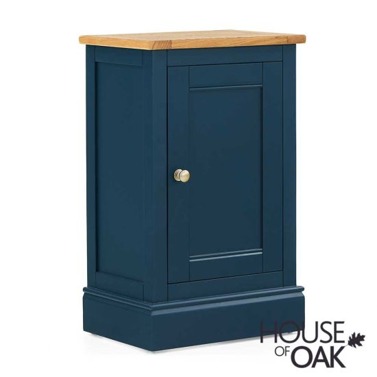 Wentworth Oak Mini Cupboard in Navy Blue