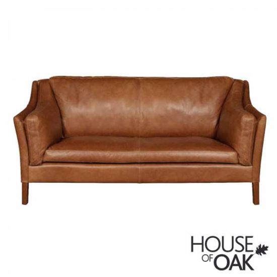 Malone Large 2 Seater in Brown Tan Leather