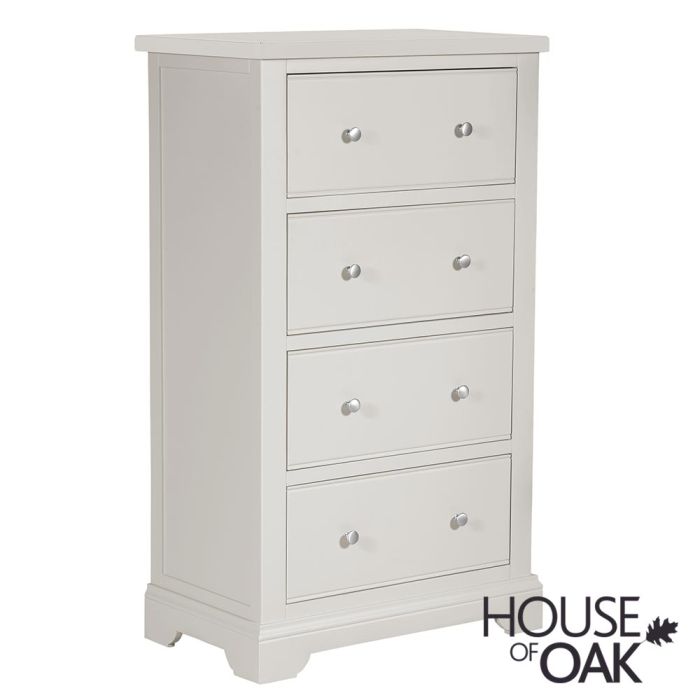 Symphony Grey 4 Drawer Tall Chest Of, Tall Long White Dresser Ikea
