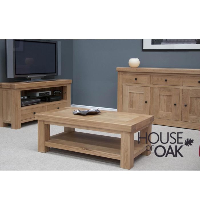 Bordeaux Oak Coffee Table House Of, Wakefield Reclaimed Wood Bench Coffee Table With Three Drawers