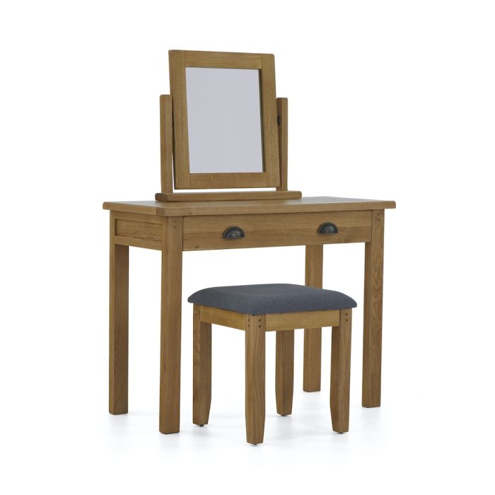 Oak dressing cheap table set