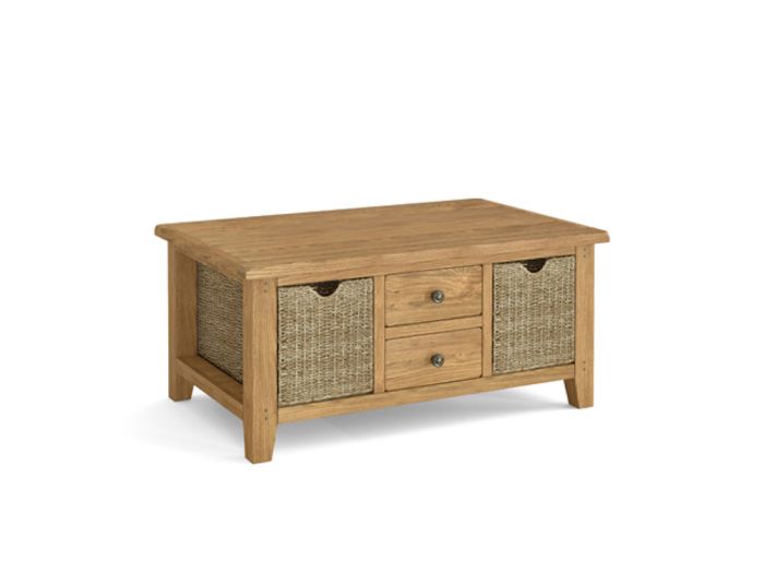 End table cheap with storage baskets