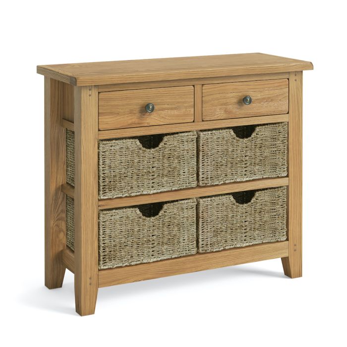 Storage console with on sale baskets