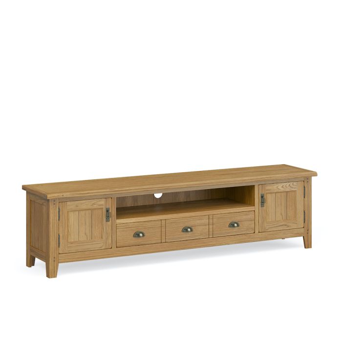 Large oak tv cabinet hot sale