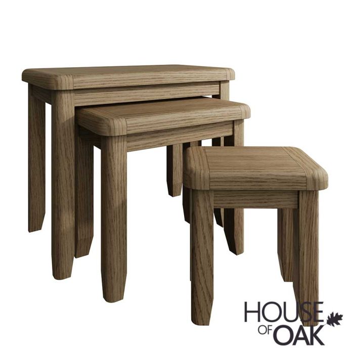 Chatsworth Oak Nest of 3 Tables House of Oak