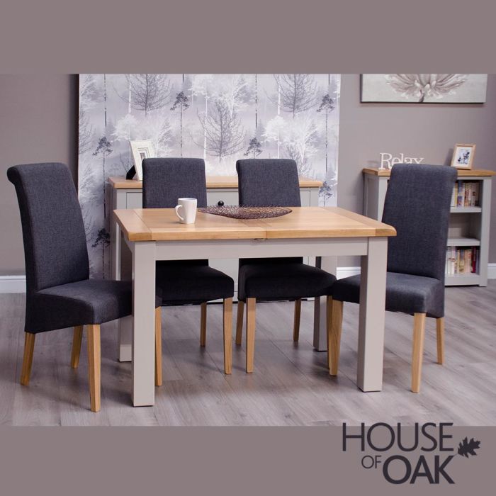 Diamond Grey Small Extending Dining, Narrow Extendable Dining Table And Chairs