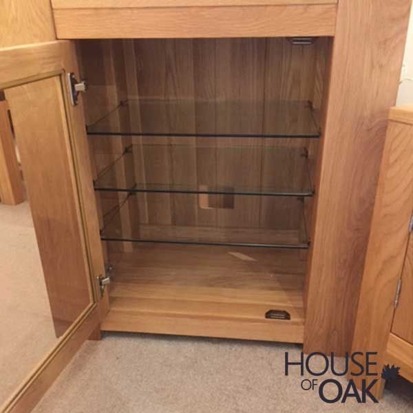 Solid oak top hifi cabinet