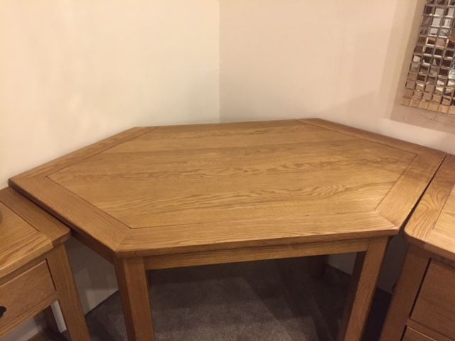 Solid oak on sale corner desk