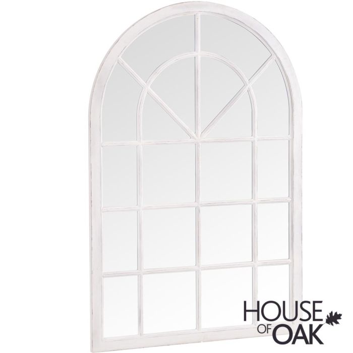 Neptune Small Arched Window Mirror, Small Arched Window Pane Mirror