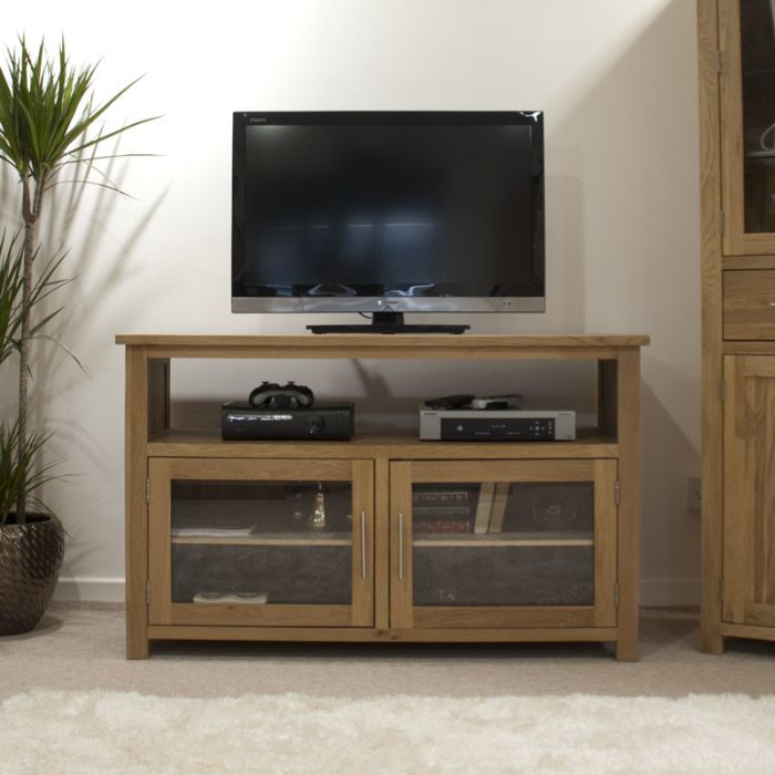 Solid oak entertainment unit deals