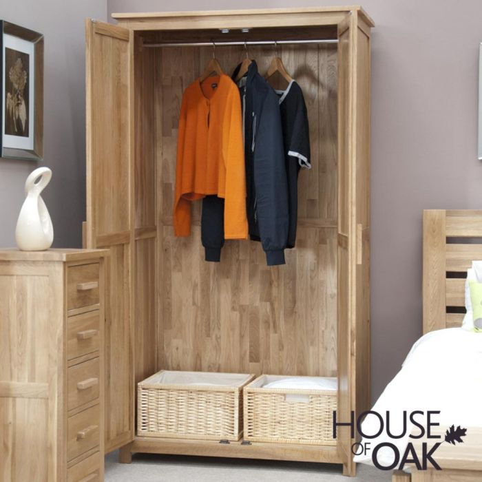 Solid oak corner deals wardrobe