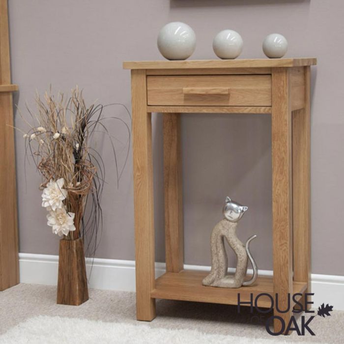 Opus Solid Oak Small Hall Table House, Small Console Table For Hallway Uk
