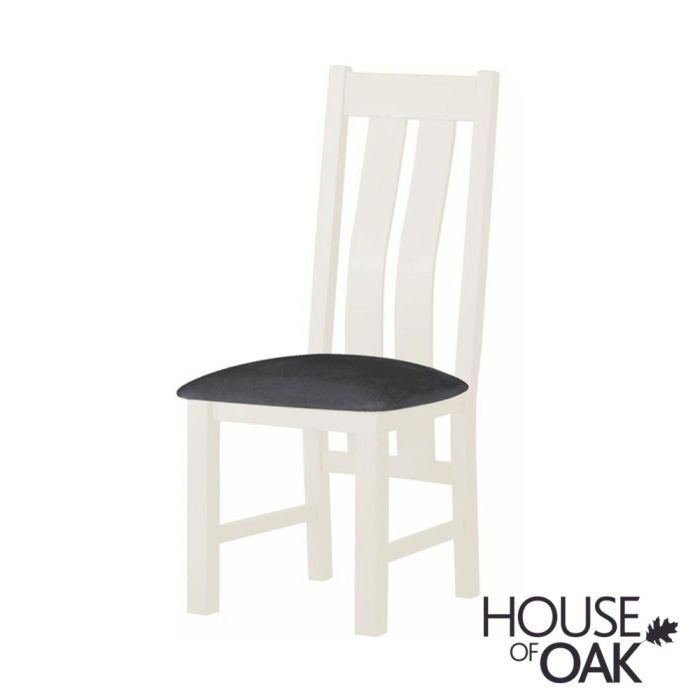 Portman Painted Dining Chair In White, How To Paint Dining Chairs Black And White Over