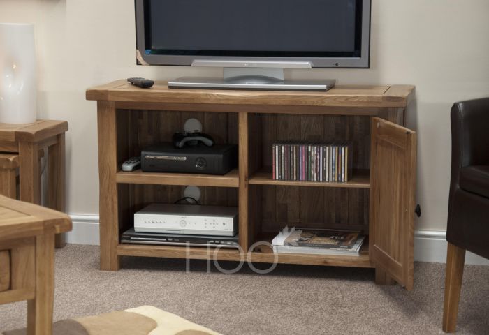 Rustic Solid Oak TV Unit