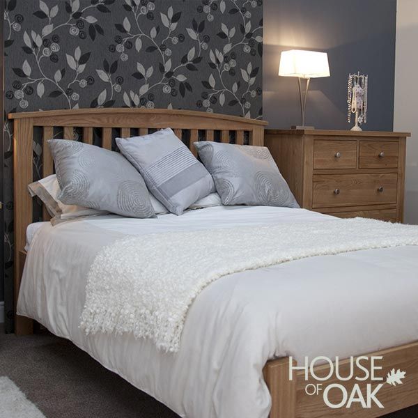Scandic Solid Oak 5ft King Size Bed, Oak Bedroom Sets King Size Beds