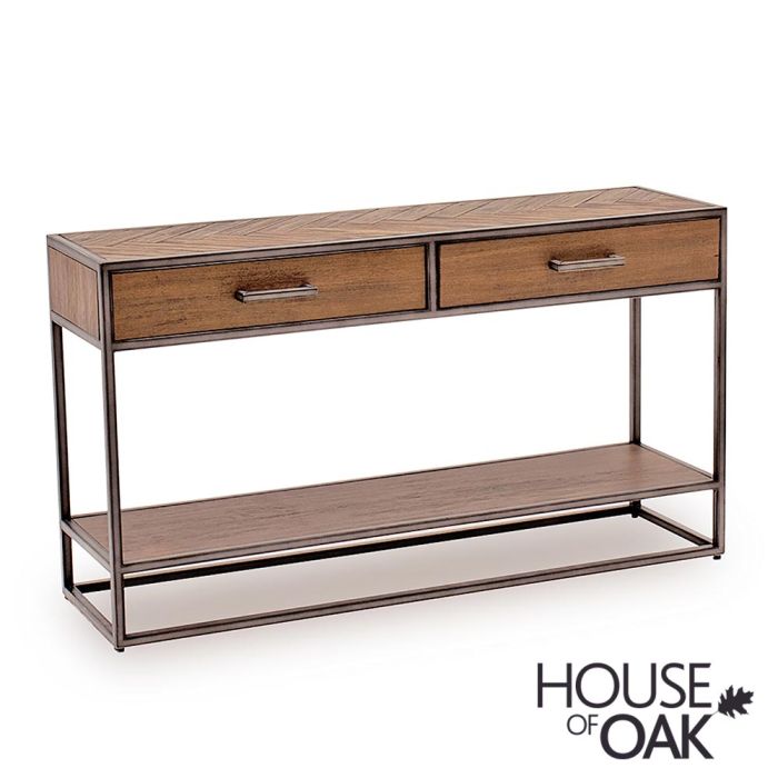 Vanya Console Table House Of Oak, Tyler Leather Console Table
