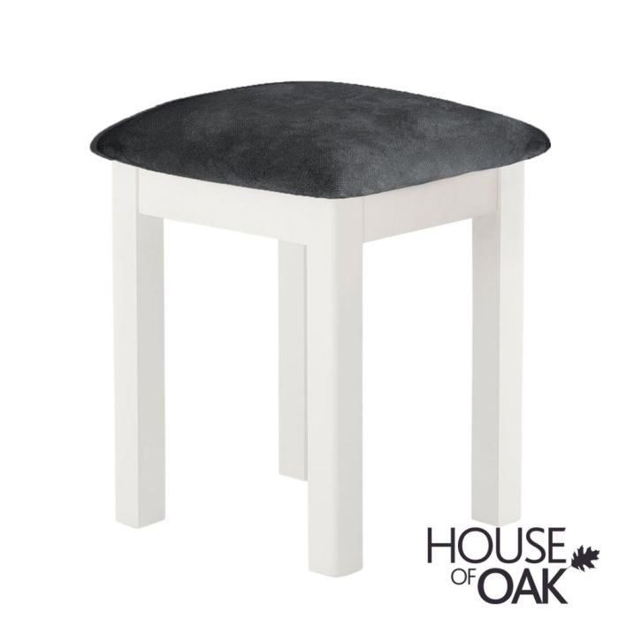 Portman Painted Stool In White House, White Stool For Vanity Table