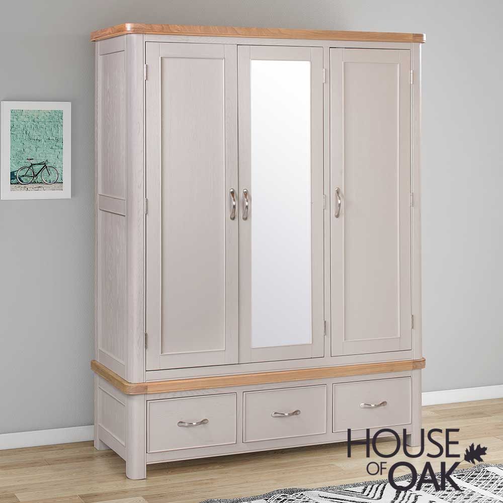 Painted oak wardrobe discount